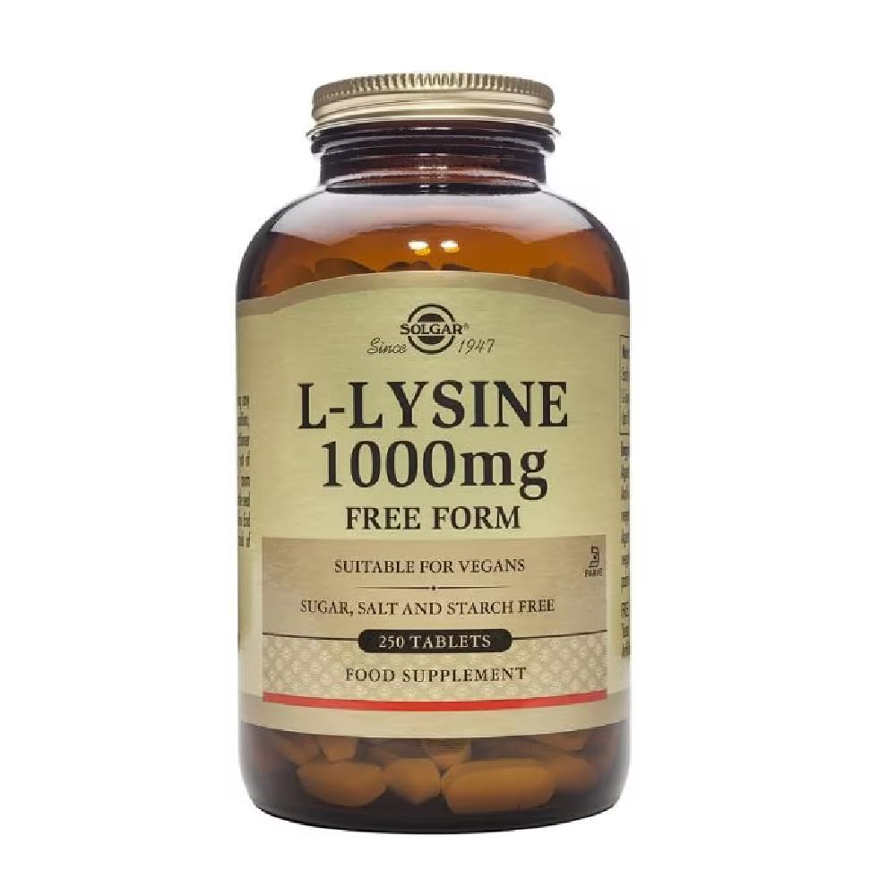 Solgar L-Lysine 1000 mg Tablets, 250 Tablets