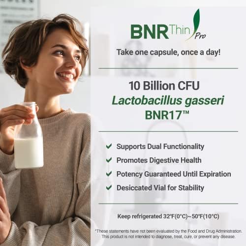 AceBiome BNRThin Pro Lactobacillus Gasseri BNR17 10 Billion CFU Capsules 90 Count