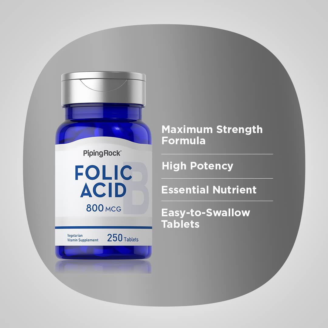 Piping Rock Folic Acid Supplement 250 Tablets