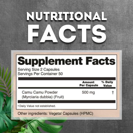 Sikyriah Camu Camu 1000mg Capsules, 100 Count