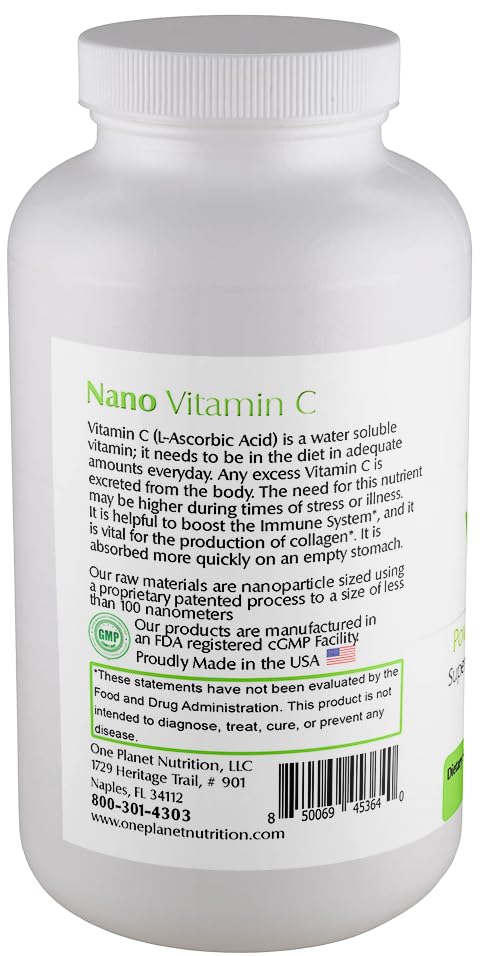 One Planet Nutrition Vitamin C 250 mg Capsules, 120 Count