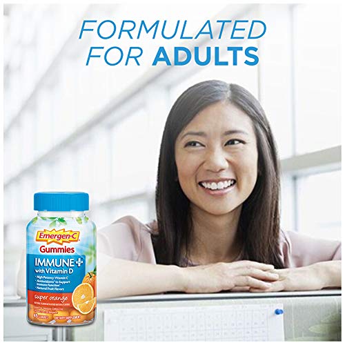 Emergen-C Immune+ Immune Gummies, Vitamin D Plus 750 mg Vitamin C, Immune Support Dietary Supplement, 45 Count