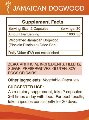 Secrets of the Tribe Jamaican Dogwood Capsules 60 Count