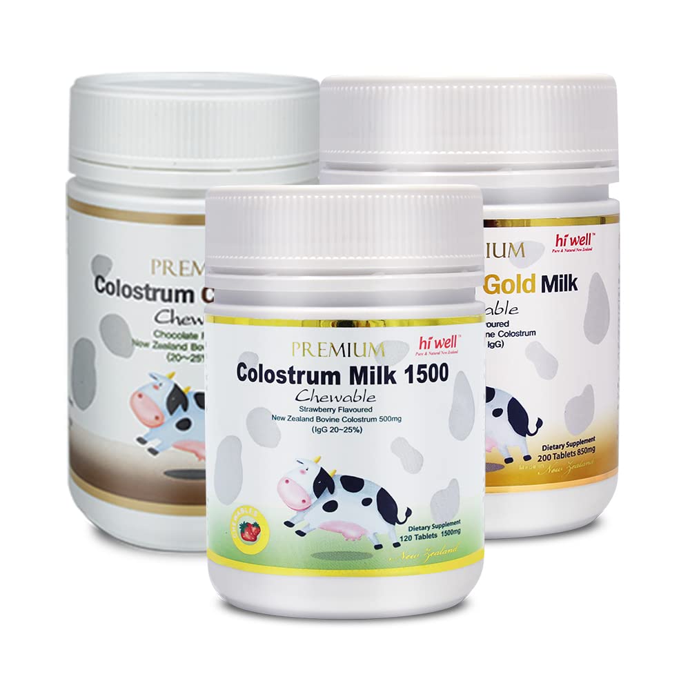 HI WELL PURE & NATURAL NEW ZEALAND Grass-Fed Colostrum Chewable 440 Count