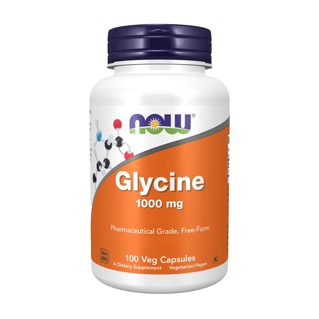 NOW Foods Glycine 1000 mg Capsule, 100 Capsules