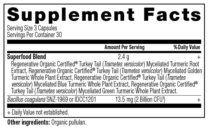 Ancient Nutrition Regenerative Organic Certified Turmeric Capsules 90 Count