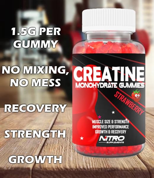Nitro Fight Wear Creatine Monohydrate Gummy, 60 Count