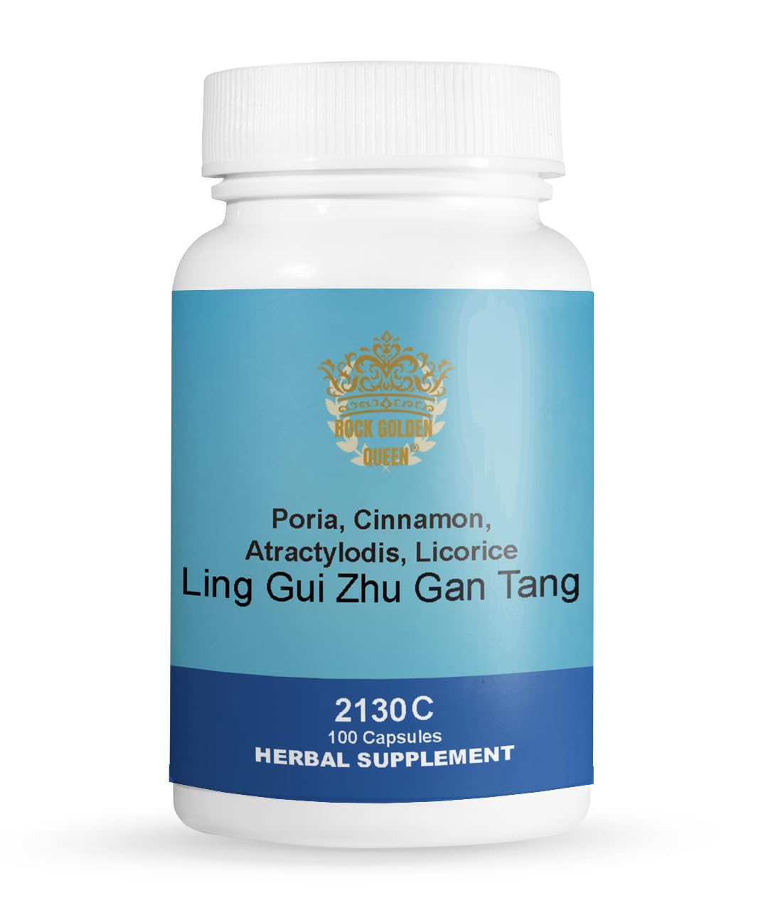 Rock Golden Queen Ling Gui Zhu-Gan Tang/Poria, Cinnamon, Atractylodis & Licorice Decoction Capsules, 100 Capsules