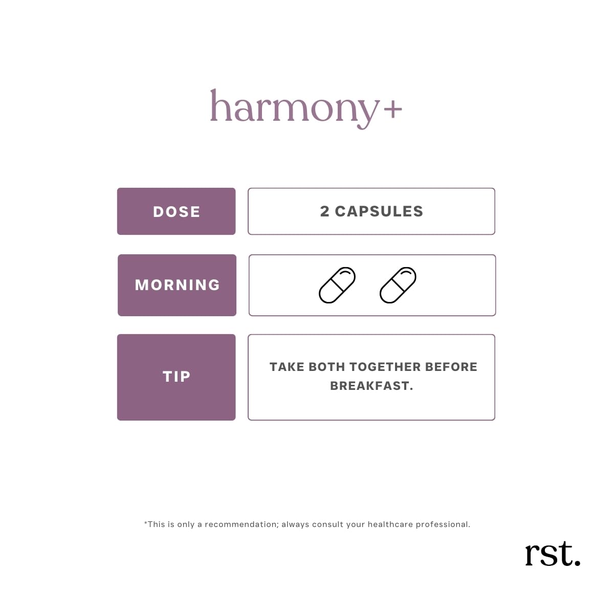 Reset Wellness Harmony+ Hormone Balance Supplement for Women 60 Capsules
