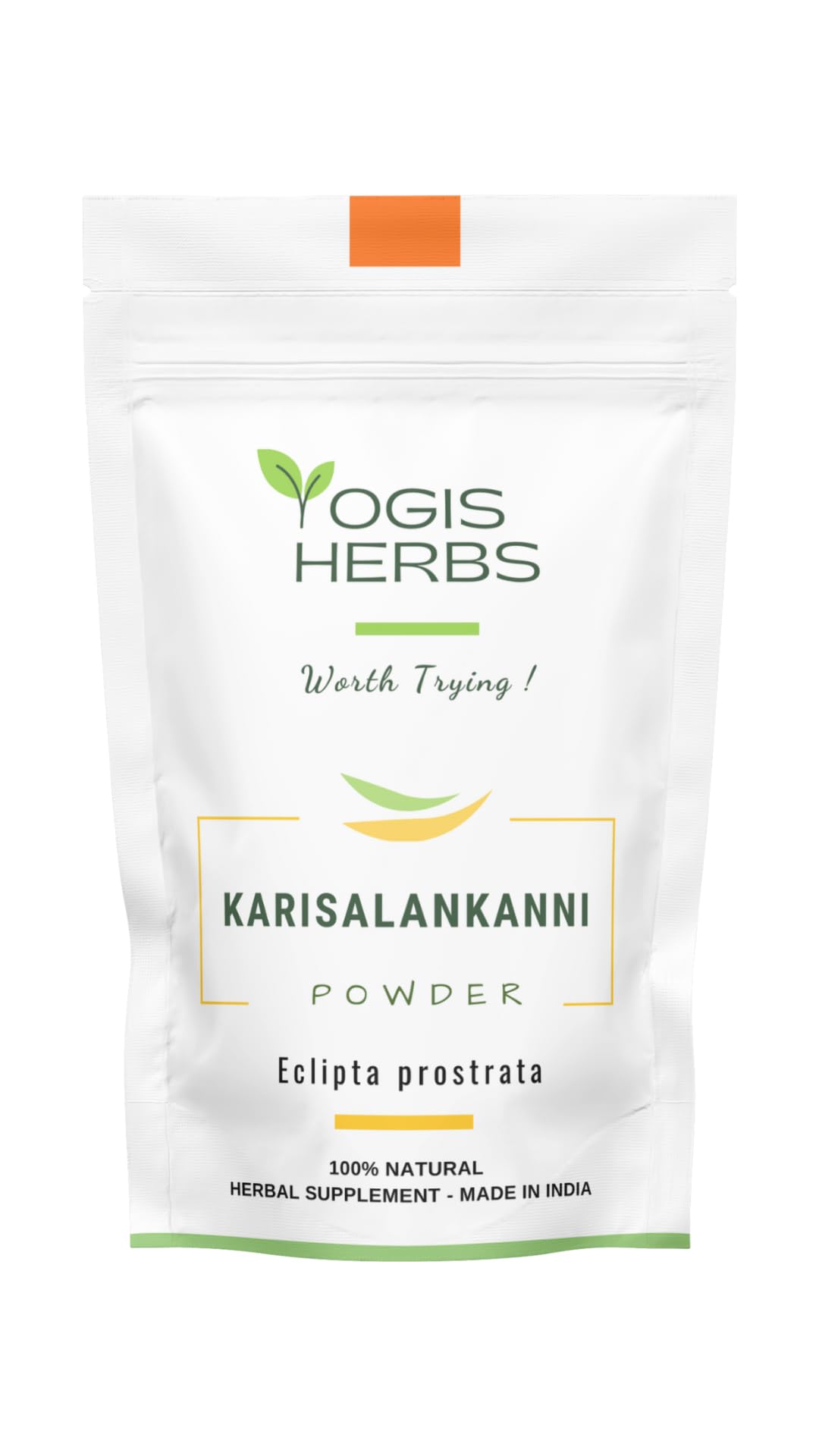 YOGIS HERBS Karisalankanni Powder, Bhringraj/Eclipta alba (False Daisy/Kesharaja - King of Hair) Traditional Ayurvedic Hair Care Powder, 8 oz