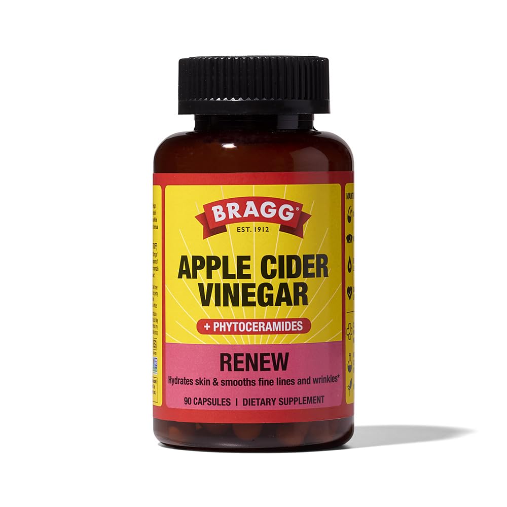 Bragg Apple Cider Vinegar Capsules with Phytoceramides and B Vitamins, 180 Capsules