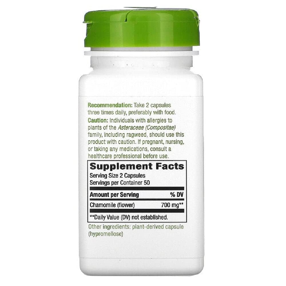 Nature's Way Chamomile Flowers 350 mg Capsules, 600 Count