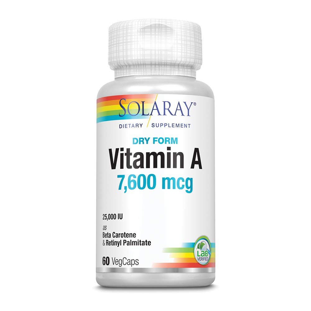 Solaray Vitamin A 7500 mcg Capsule, 60 Count