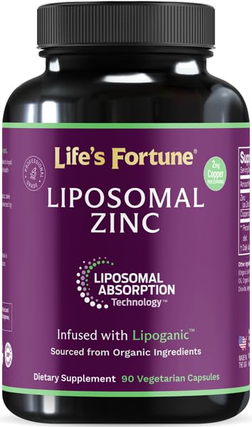 Life's Fortune Liposomal Pure Zinc Picolinate Supplement with Copper 90 Capsules