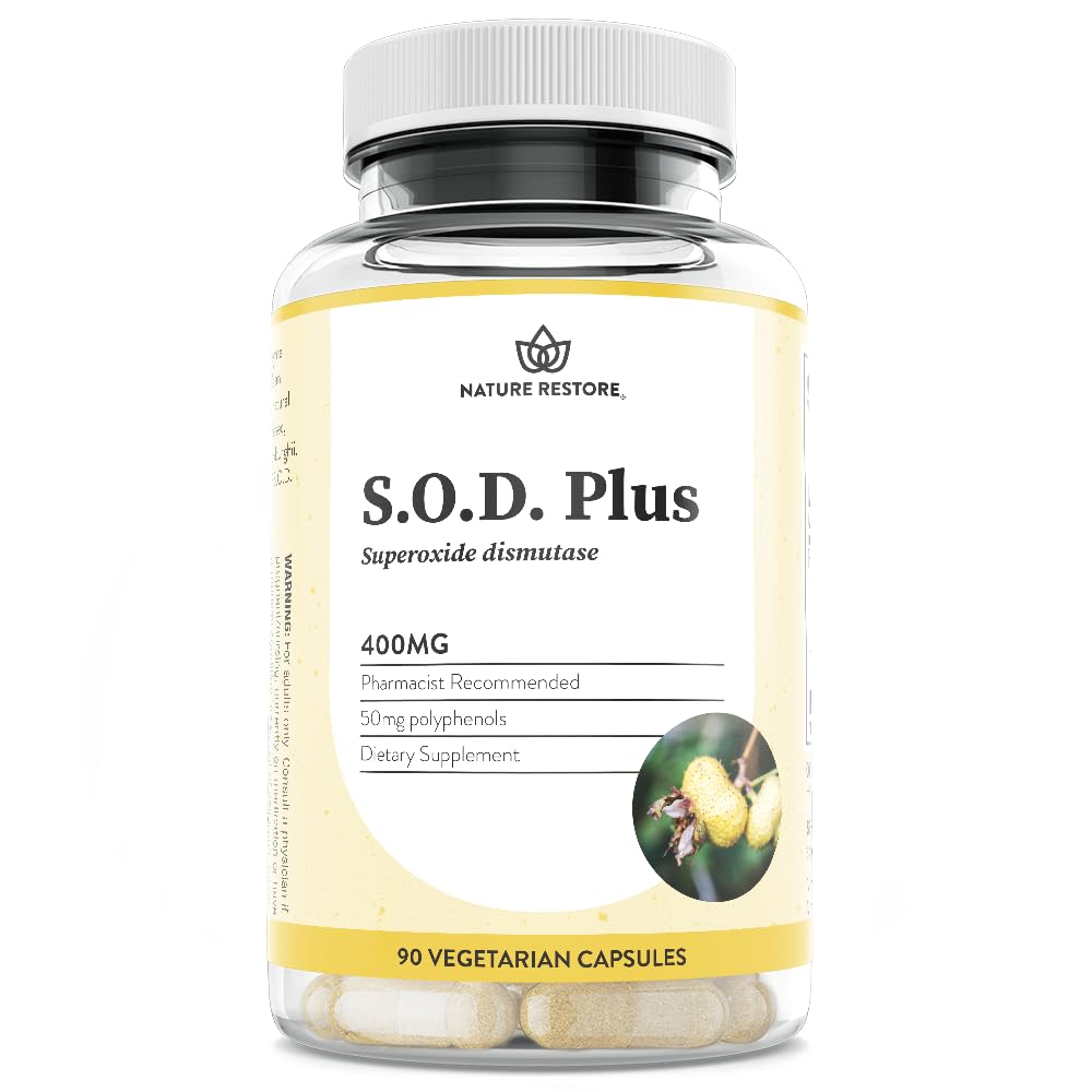 Nature Restore Superoxide Dismutase (SOD) Supplement Capsules, 90 Count