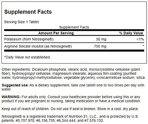 Swanson Arginine Complex 750mg Capsules, 60 Count