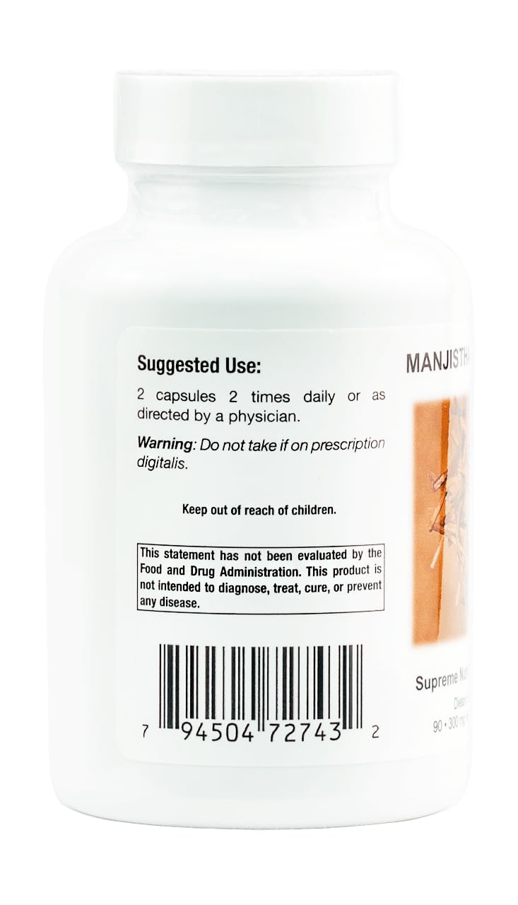 Supreme Nutrition Products Manjistha Supreme 180 Capsules