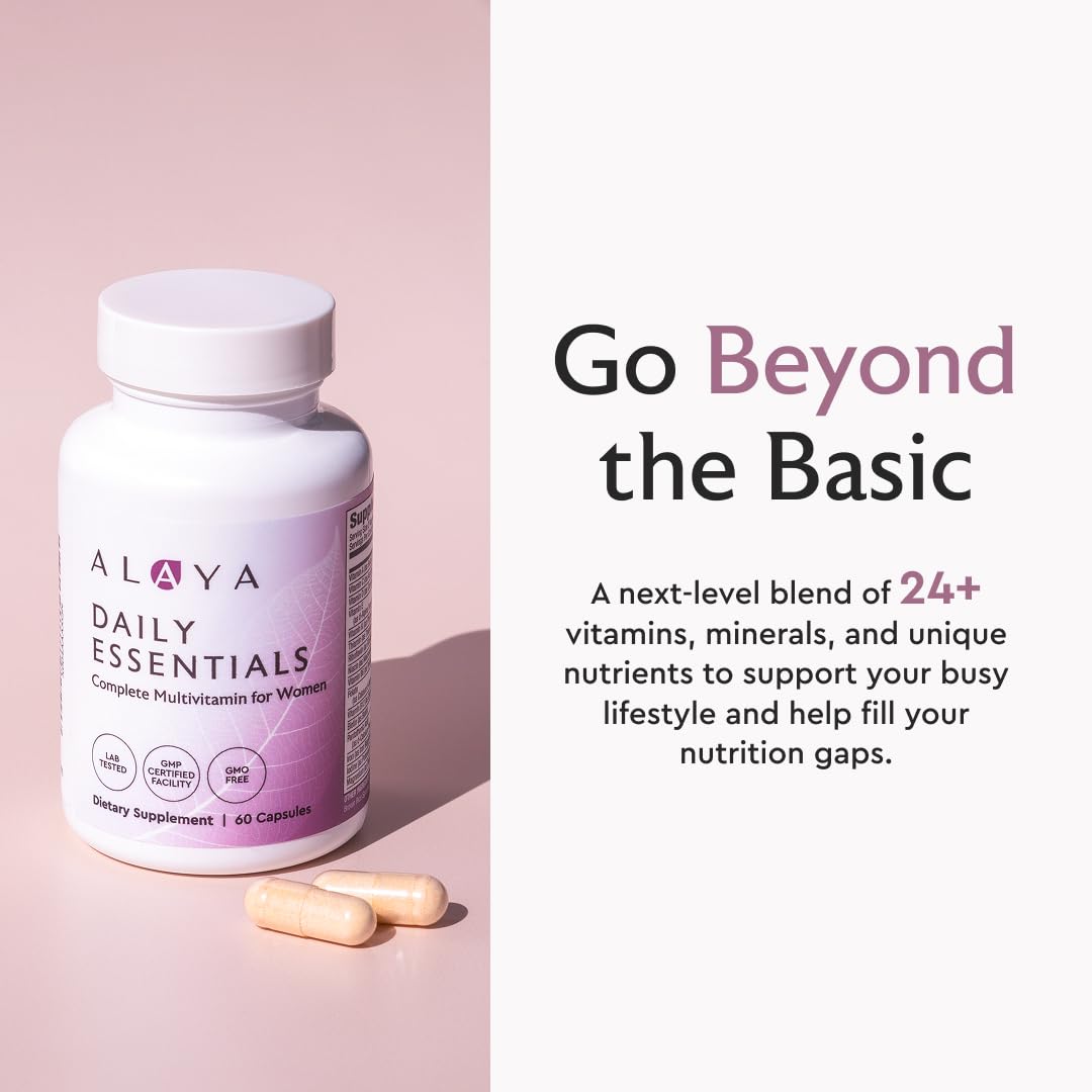 Alaya Naturals Daily Essentials Multivitamin for Women Capsules 60 Count
