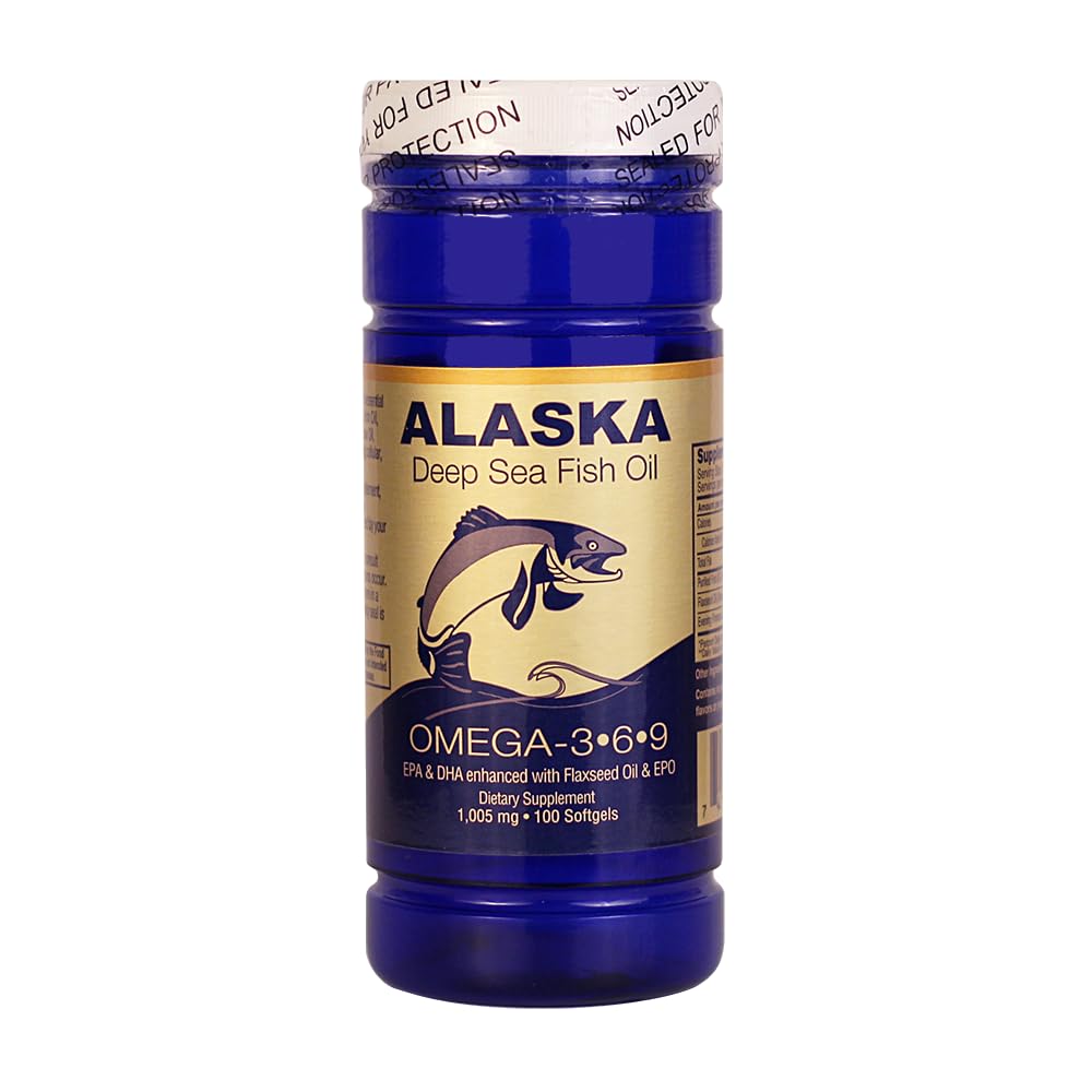 NCB NCB TECHNOLOGY Alaska Deep Sea Fish Oil Omega 3-6-9 Softgels, 100 Softgels