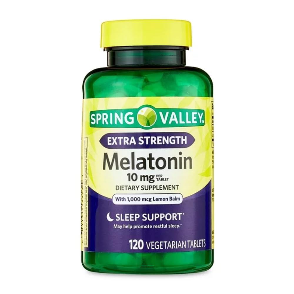 Generic Melatonin Extra Strength Dietary Supplement, 10 mg, 120 Tablets