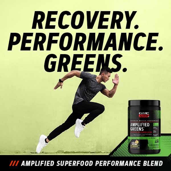 GNC Superfoods Amplified Greens ICY Lemonade Powder, 10 Ounce, 10 Servings