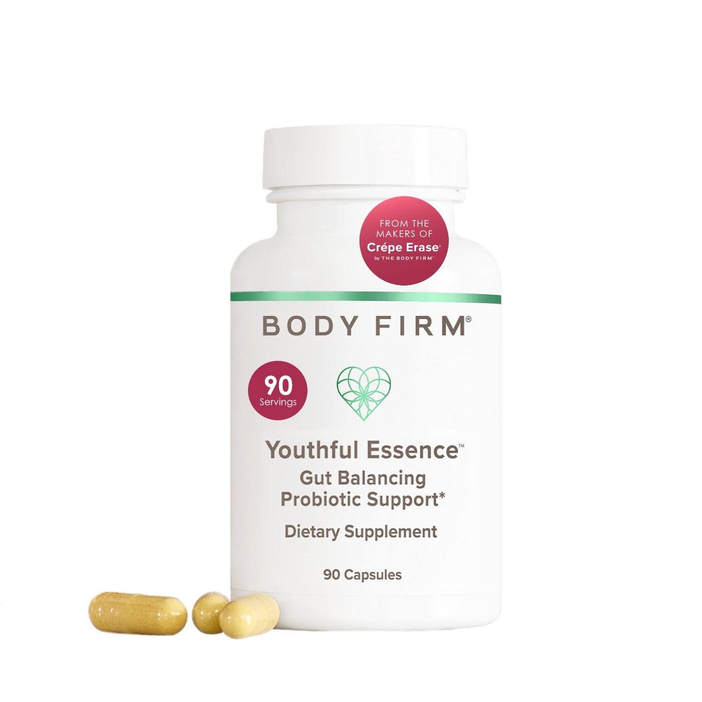 BODY FIRM Youthful Essence Gut Balancing Probiotic Support Capsule 90 Count