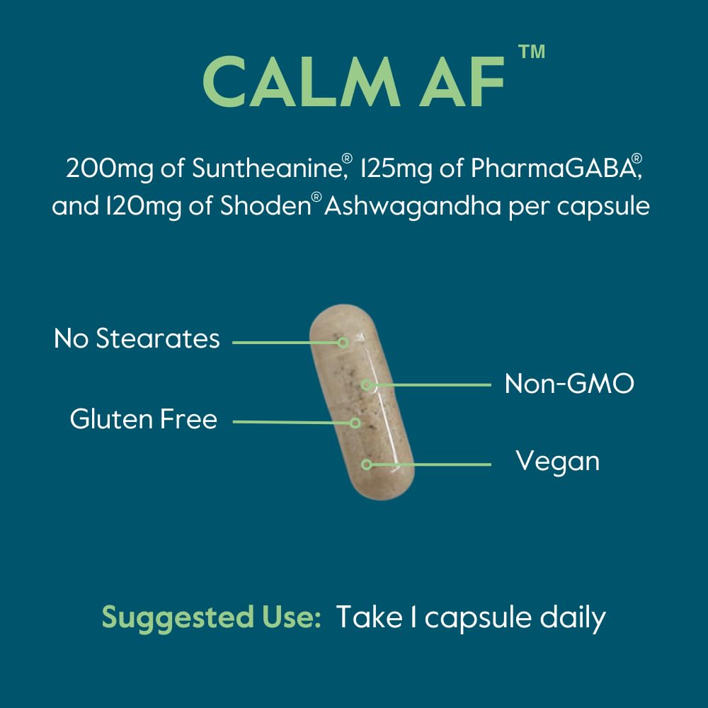 BESTVITE Calm AF Advanced Formula Veggie Caps 60 Capsules