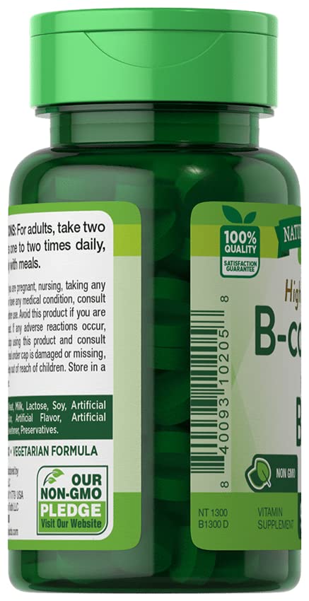 Nature's Truth High Potency B-Complex Plus B-12 Tablets, 180 Tablets