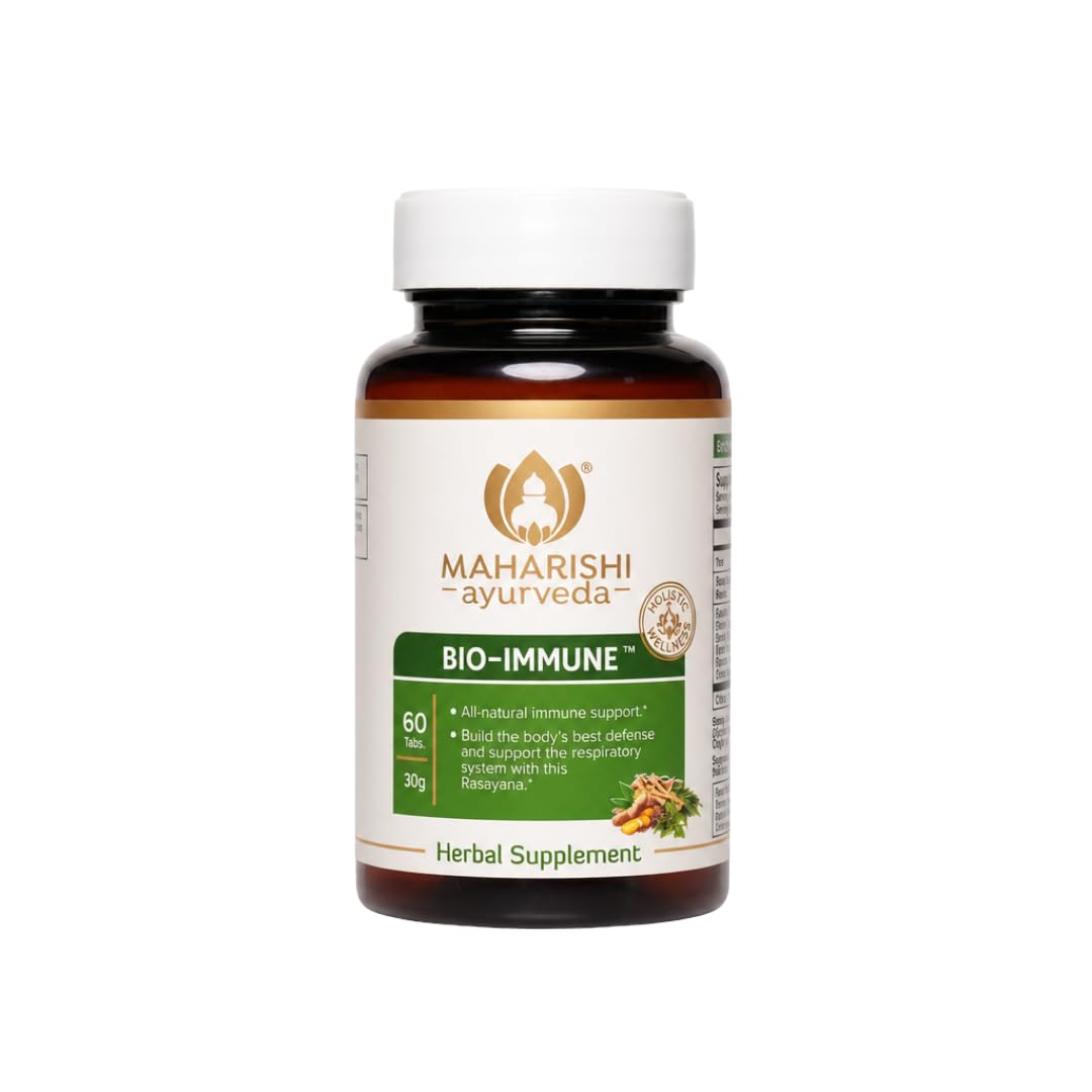 Maharishi Ayurveda Bio Immune 500 mg – 60 Tablets – Ayurvedic Blend with Tulsi, Ashwagandha, Tinospora & More – Supports Natural Immune Function, Detox & Cellular Resilience