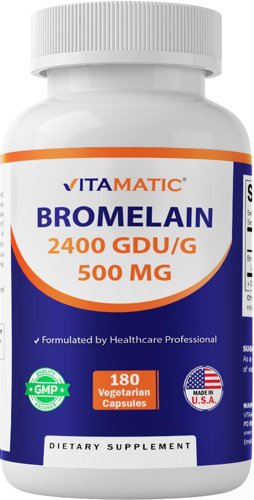 Vitamatic Bromelain Supplement 180 Capsules
