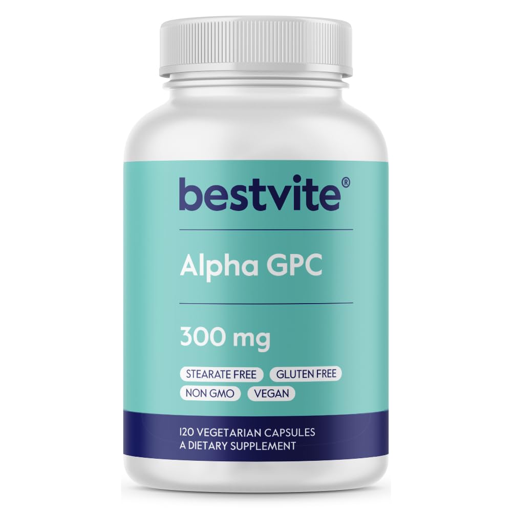 BESTVITE Alpha GPC Choline 600mg Per Serving 120 Capsules