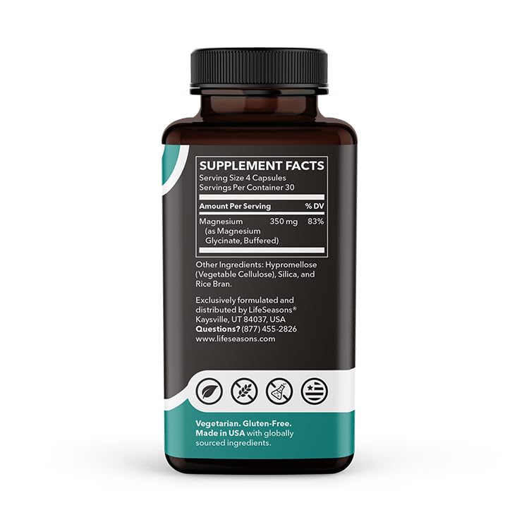 LifeSeasons Anxie-T Stress Relief Gummies & Magnesium Glycinate 350mg Capsules, 210 Count