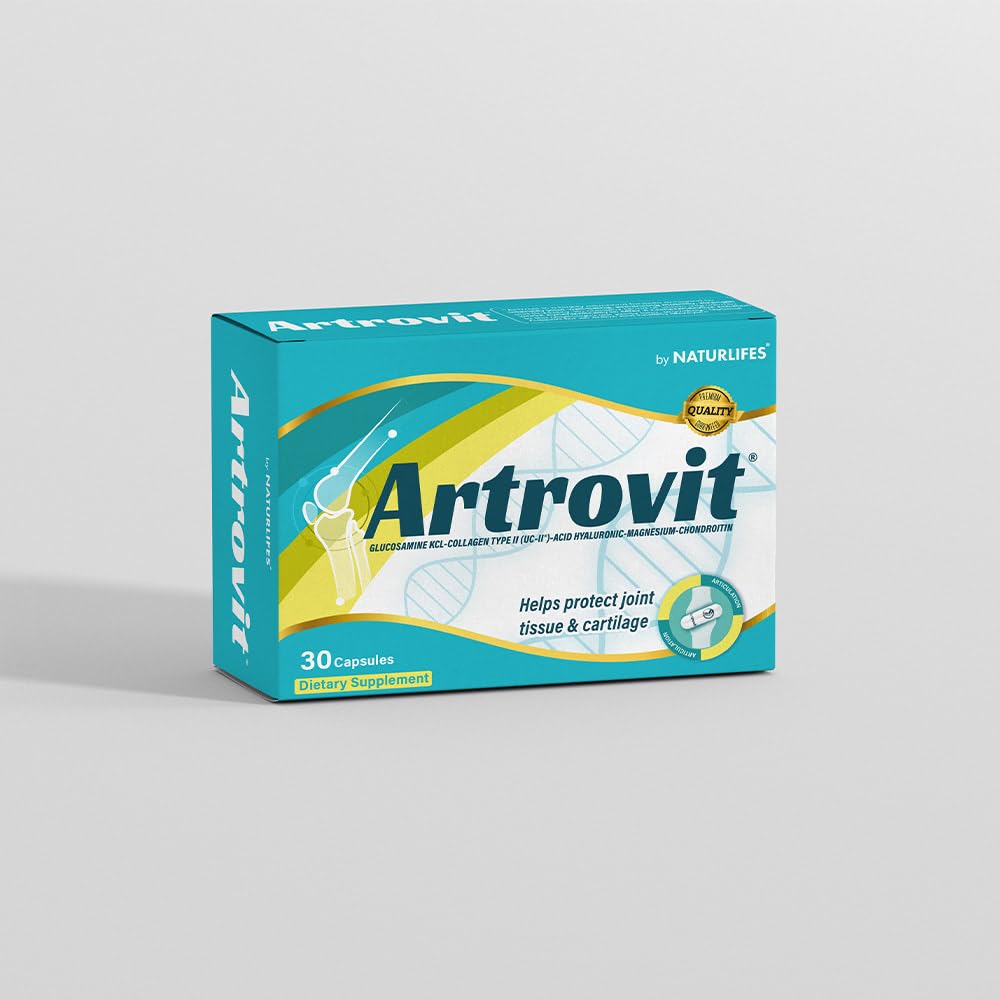 Artrovit Chondroitin with Hyaluronic Acid and Collagen Capsules, 30 Count