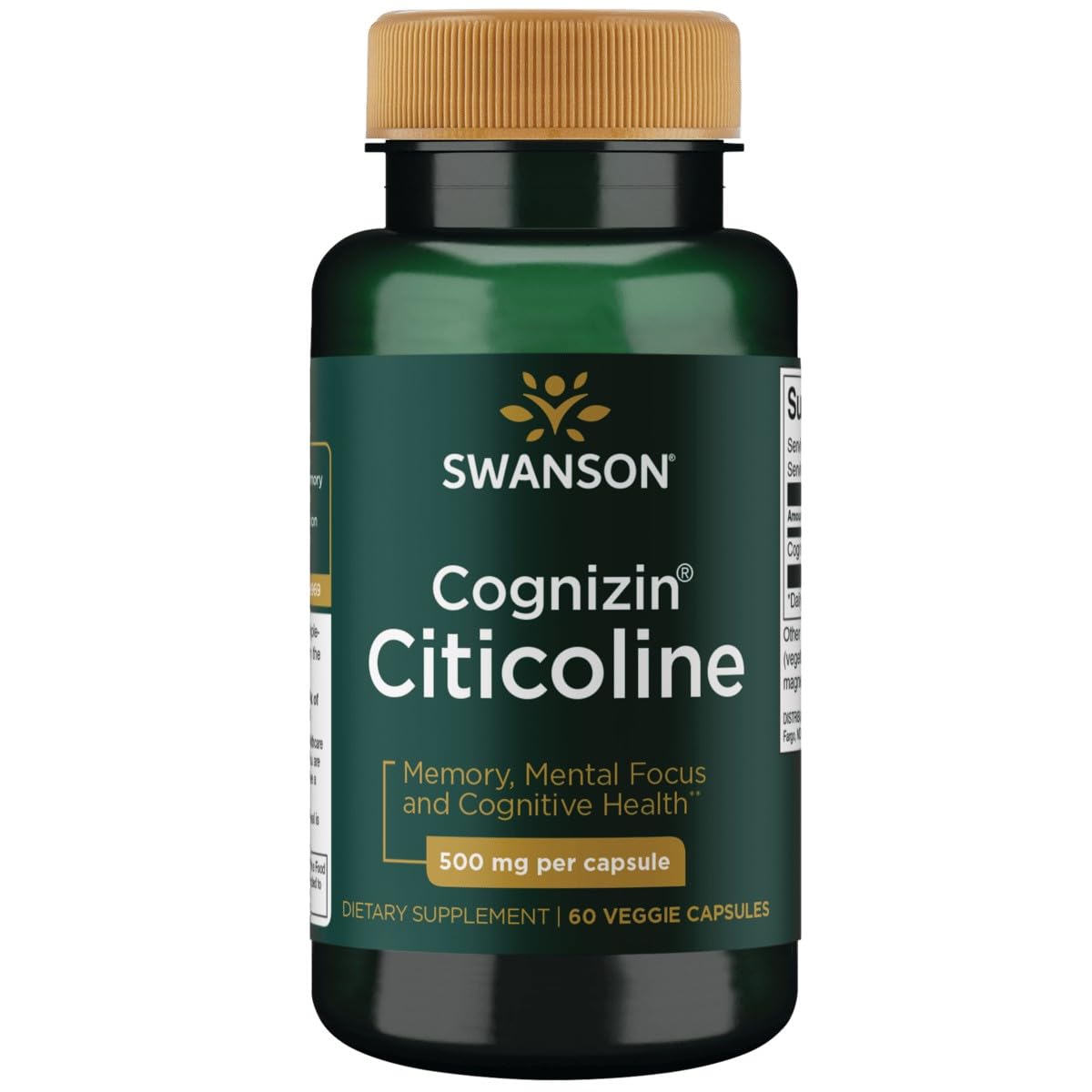 Swanson Ultra Cognizin Citicoline 1000 mg Capsules 60 Count