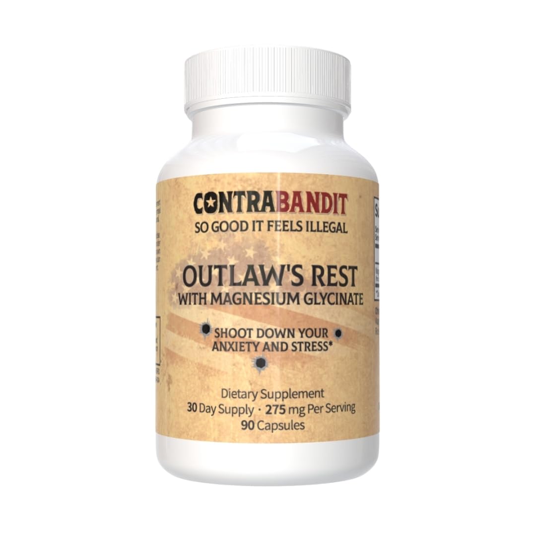 Contrabandit Outlaw’s Rest Pure Magnesium Glycinate Capsules, 90 Count