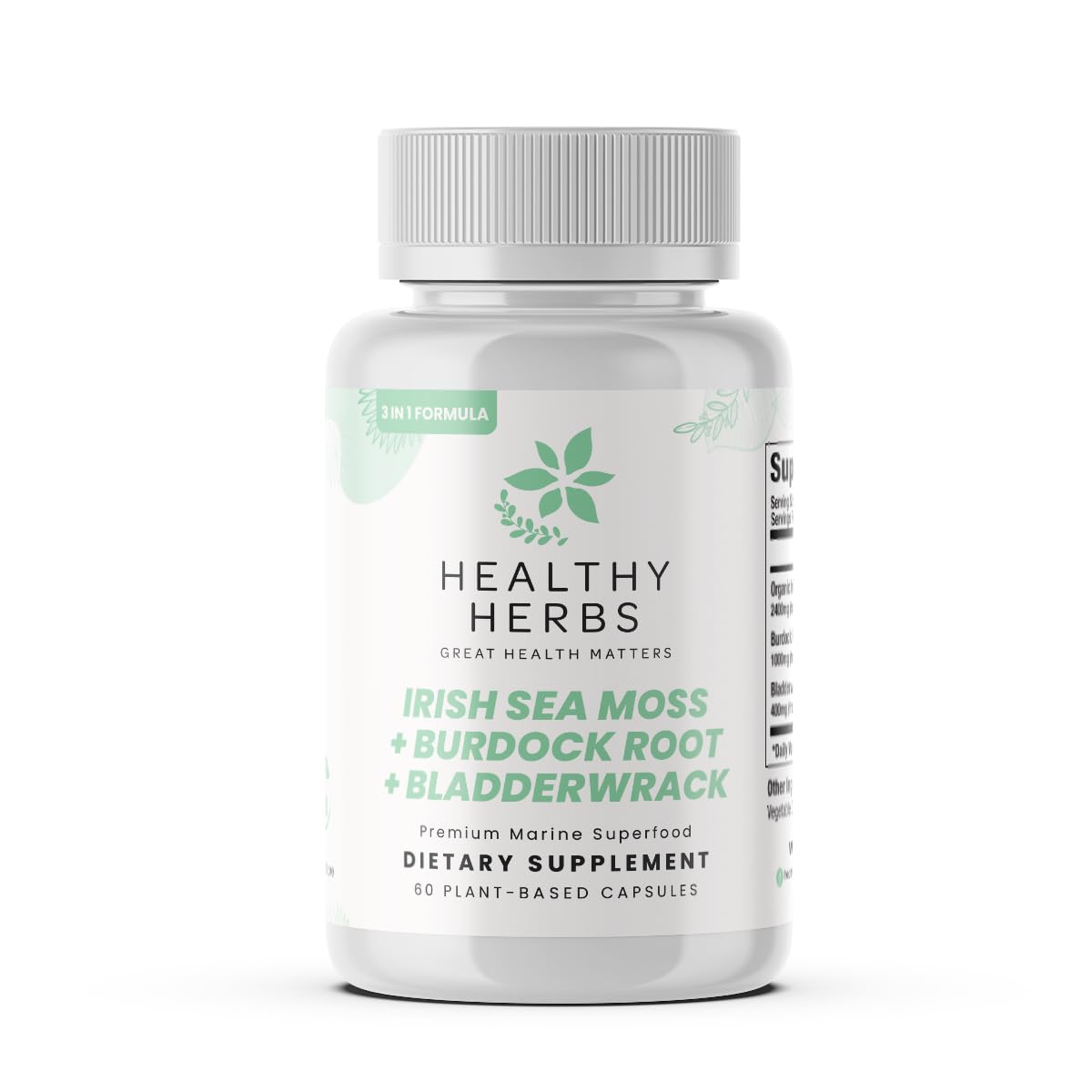 Healthy Herbs Wildcrafted Sea Moss Capsules 60 Count