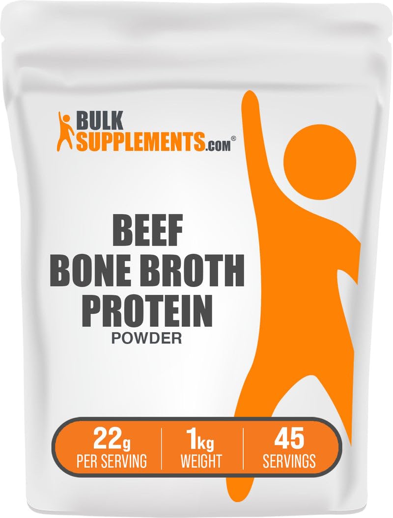 BulkSupplements Beef Bone Broth Protein Powder 35.2 Servings
