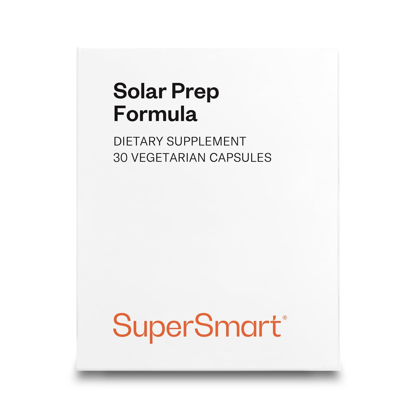 Supersmart Solar Prep Formula Advanced Formula with Beta Carotene Biotin Skin Supplement Capsules 60 Count