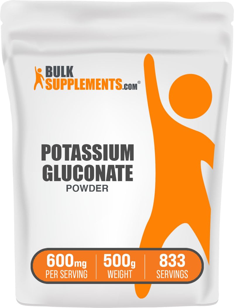 BulkSupplements Potassium Gluconate Powder, 17.5 oz