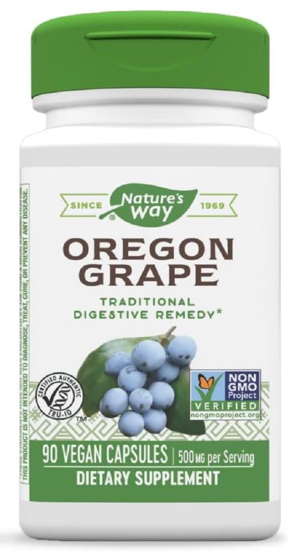 Nature's Way Oregon Grape Root 500 mg Capsules, 90 Capsules