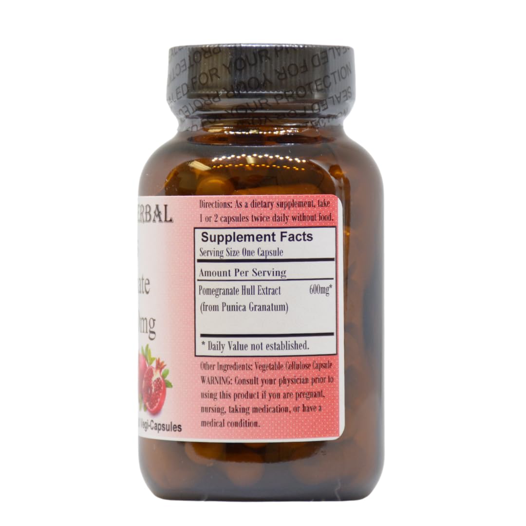 Barlowe's Herbal Elixirs Pomegranate Extract Capsules, 60 Count