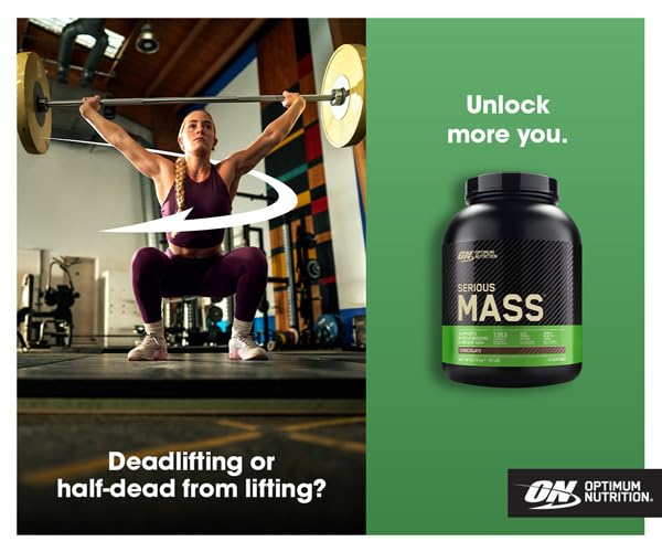 Optimum Nutrition Serious Mass Weight Gainer Protein Powder, 96 Servings, 6 Pound