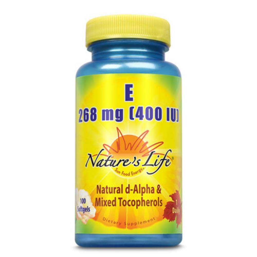 Nature's Life Vitamin E Softgels 100 Count