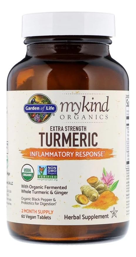 Garden of Life Organics Extra Strength Turmeric Inflammatory Response, 60 Tablets