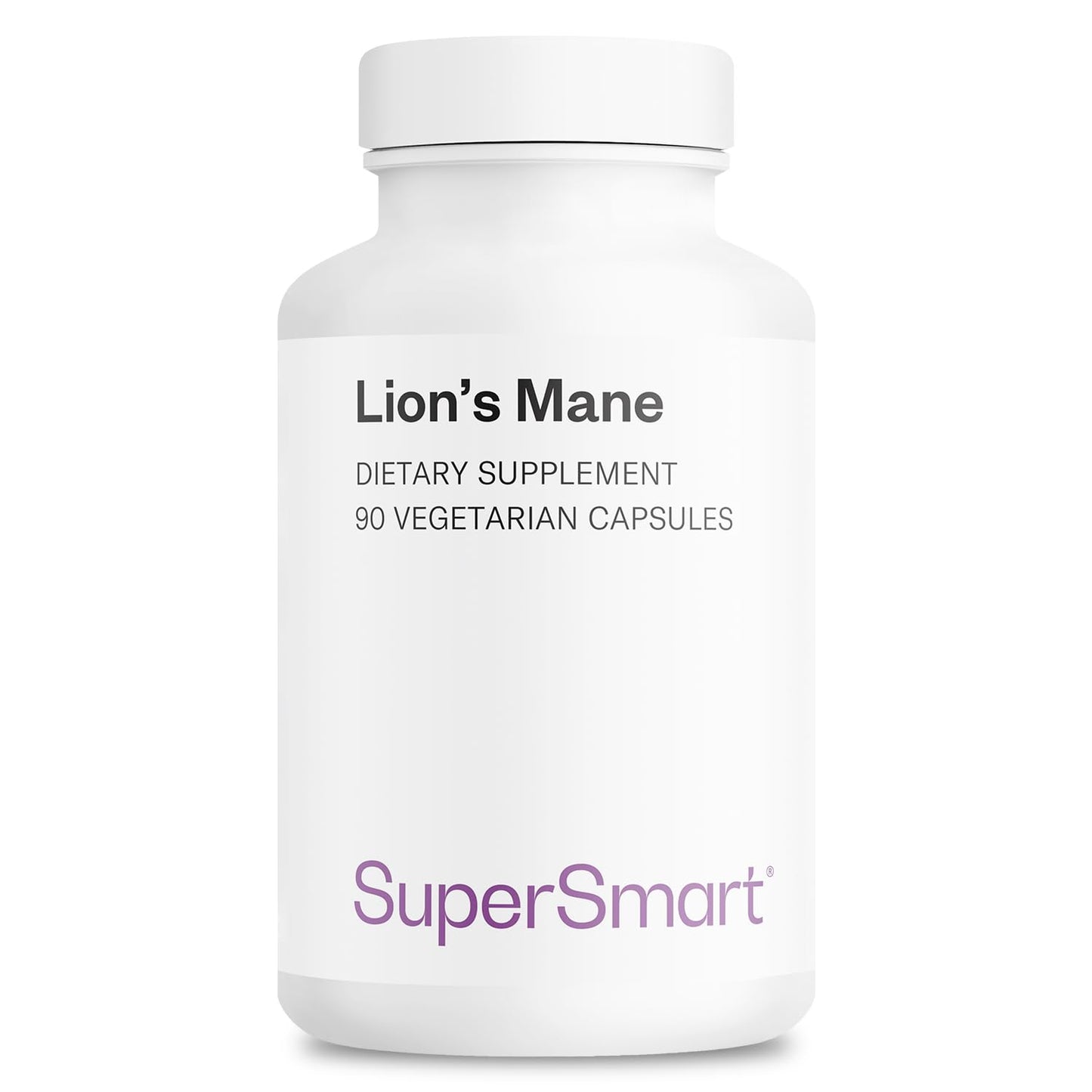Supersmart Lion's Mane Mushroom Supplement 8:1 Extract (1500mg per Day), 30% Polysaccharides, Non-GMO & Gluten Free, Vegetarian Capsules, 90 Count