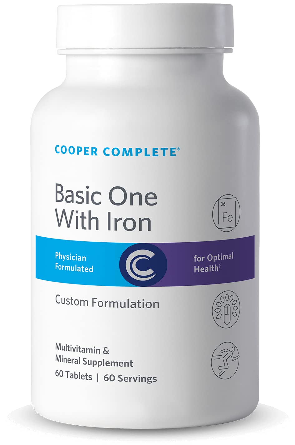Cooper Complete Basic One Multivitamin with Iron Tablets 120 Count