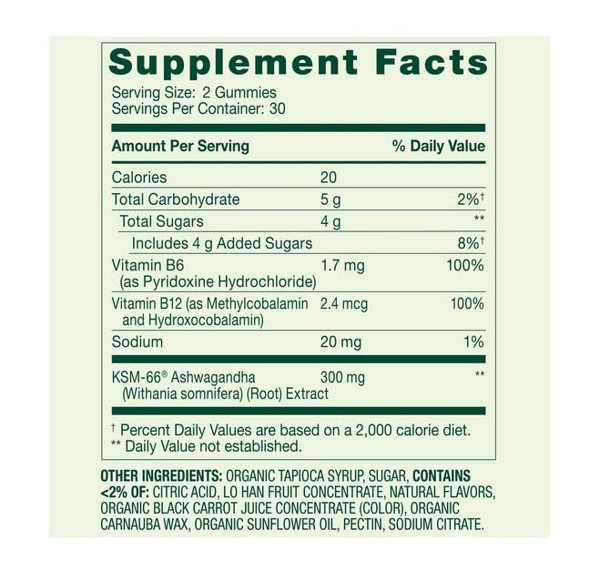H4U Ashwagandha Vegetarian Gummies 60 Count