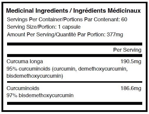 BIOBDMC Pro NovoCurcumin-BioBDMC50-Next Generation Highly Enhanced Curcumin Capsules, 240 Count