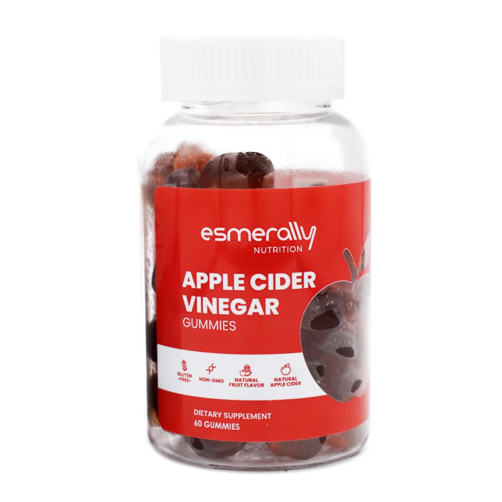 Esmerally Apple Cider Vinegar Gummies with Vitamin B12, 60 Count
