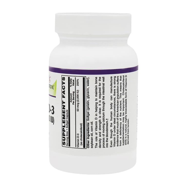 BariatricPal Vitamin D-3 50mcg (2,000 IU) Easy Swallow Vegetarian Softgels 250